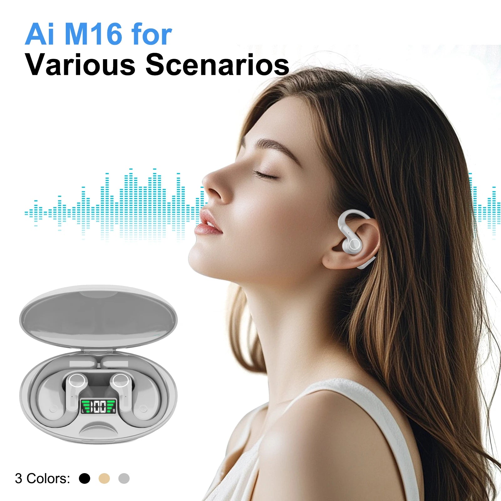 Ai Translator Earbud Device Real Time 2-Way Translations