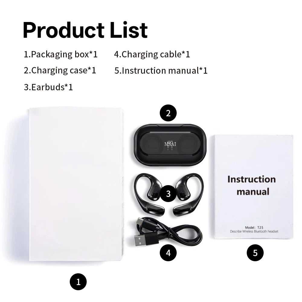 MSAI T23 AI Translator Earbuds 138 Languages