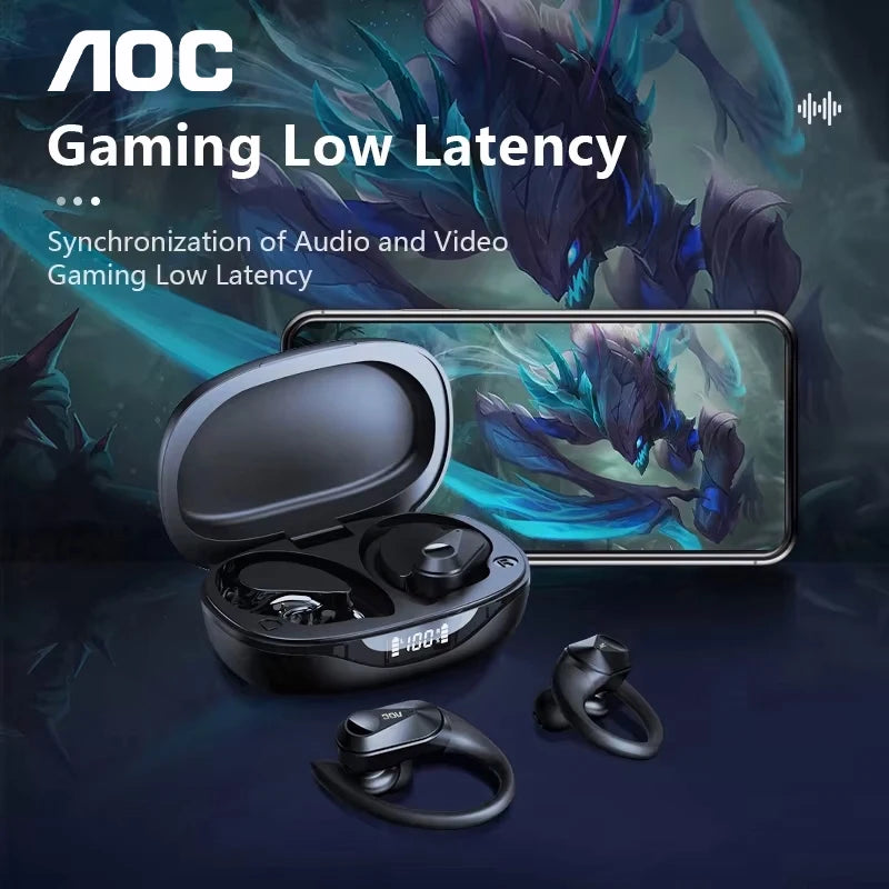 Choice AOC Sports Headset Wireless Bluetooth 6.0 Earphones Waterproof