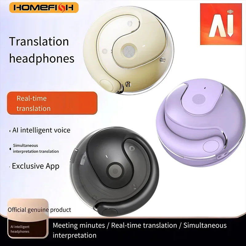 HOMEFISH New Open Ear Wireless Translation