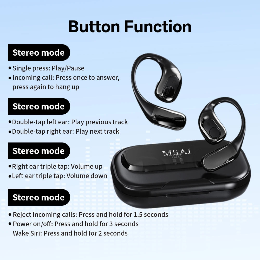 MSAI T23 AI Translator Earbuds 138 Languages